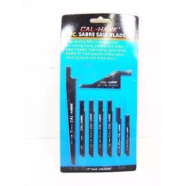 Cal-Hawk Jigsaw Blades Scroll Sabre Saw 8 pc Set for Wood Plastic Metal Blade Jig Sets