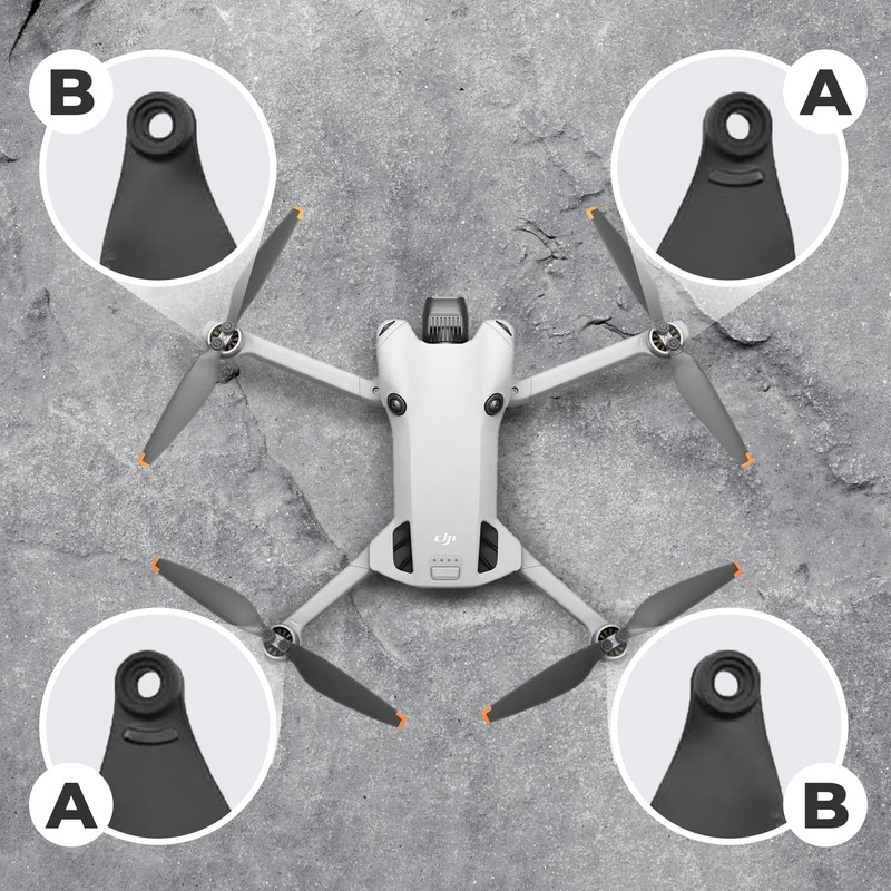 DERAY Propeller for DJI Mini 4 Pro Drone, TPU Rubber