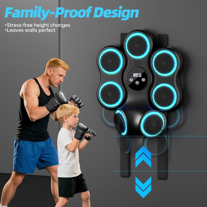 Music Boxing Machine for Adults Kids Interactive Punching Trainer with