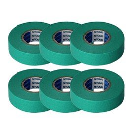 Nitoms Professional Self Masking Tape for Rough Surfaces PT-5 Curing 0.8 inches (21 mm) x 69.7 ft (18 m), 6 Rolls J8010 Green