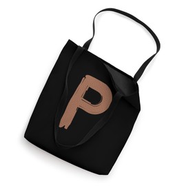 Creative Bold Leather Letter P - Design - Alphabet - Marker Tote Bag