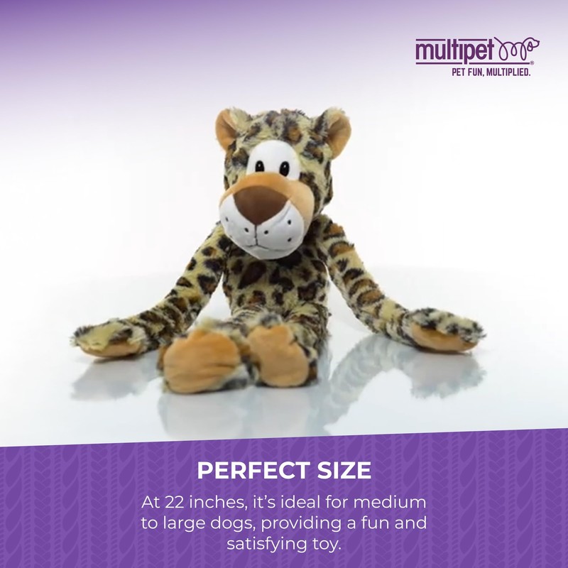 Multipet Swingin Safari Giraffe Dog Plush Toy - Squeaky Toys