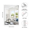 NIMURY Silver Bathroom Mirror, 36x48 Inch Rectangular Deep Frame Mirror,