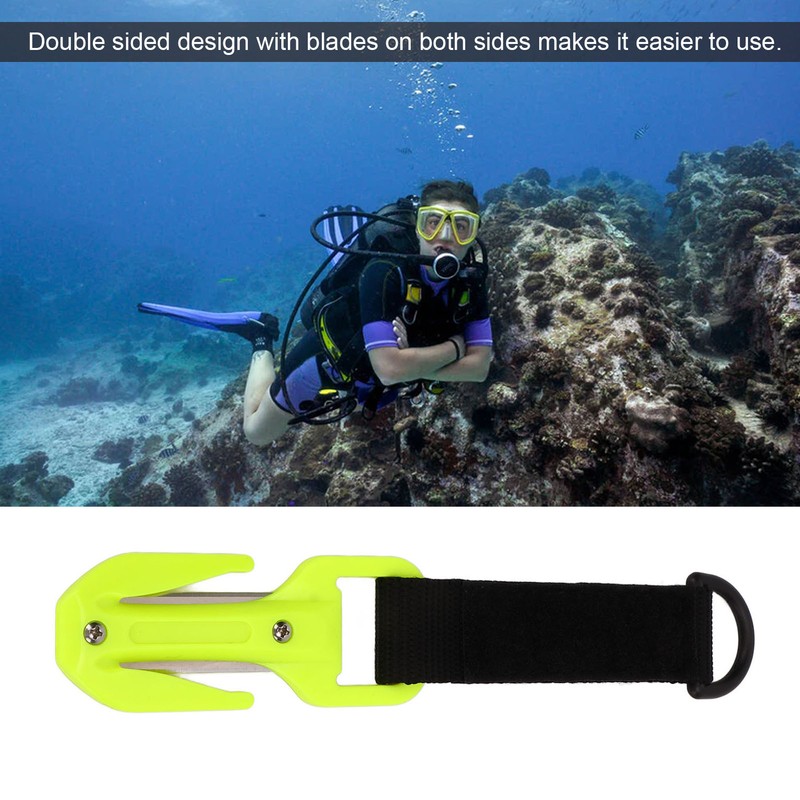 Scuba Diving Line Cutter Dual Sides Dive Cable Rope Cutter
