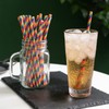 YAOSHENG Pack of 100 Rainbow Straws Paper, Biodegradable, Colourful Paper