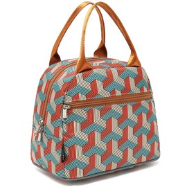 FlowFly Insulated Lunch Cooler Bag - Tote Bag Organizer for Women/Men, Red#3D