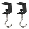 sourcing map 2pcs Desk Hook Clamp 0.2"-1.4" Clamping Range Bag