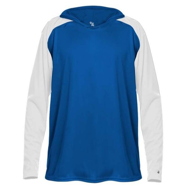 Badger Sports Breakout Hood Tee - XL - RY/WH