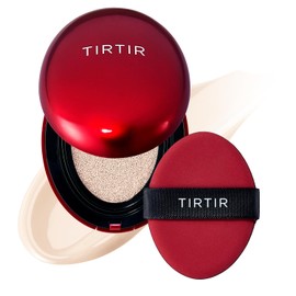 TIRTIR TIRTIR Mask Fit Red Cushion Foundation | Full coverage, Weighless, Skin fit, Satin Glow Finish, Korean cushion foundation (#10C Shell, 0.63 Fl Oz (Pack of 1))