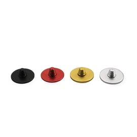 kinokoo Camera Shutter Button Screw-in Concave/Convex/Plain Type 0.4 inch (10 mm) Aluminum Alloy 4 Color Set (Convex Type)