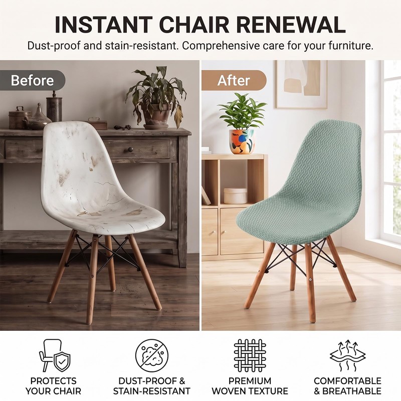 CAIEJSAEN Seat Covers for Dining Chairs of 4, Stretch Retro