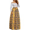 Afibi Women African Printed Casual Maxi Skirt Flared Skirt Multisize