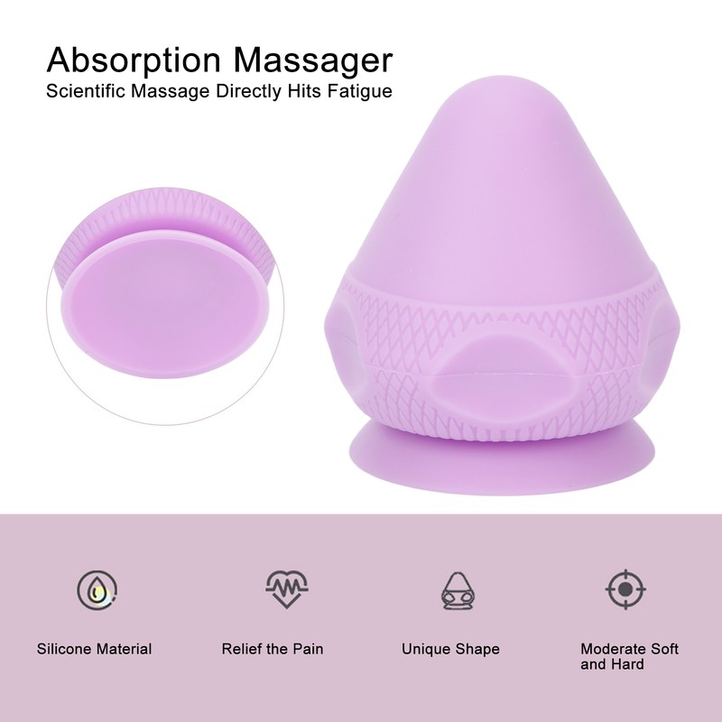 Massage Ball Absorption Fine Workmanship Ergonomically Silicone Manual Massage BallPurple