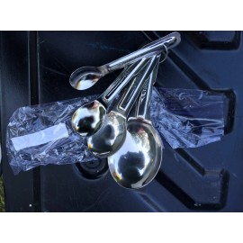 winco NEW WINCO - 4-PIECE STAINLESS STEEL MEASURING SPOON SET