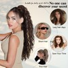 CHRSHN Ponytail Extension, 26” Claw Clip Ponytail Extension Long Brown
