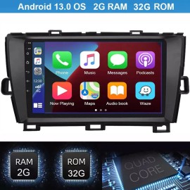 JOYINCAR For Toyota Prius 2010-2015 Apple Carplay Car Stereo Radio Android 13 Navi GPS BT