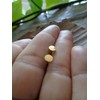 Gold dot stud stainless steel round, golden earrings, anti-allergic