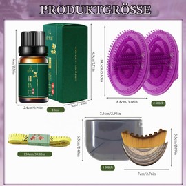 2 x Meridian Massage Brush with 10 ml Essential Oils and 1.5 Metre Tape