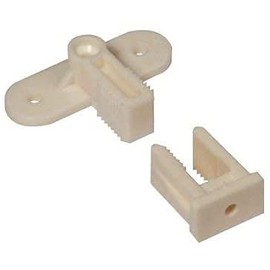 2pk Dummy Drawer Front Connector - Permafix Block Cream White Plastic