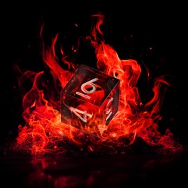 DND Dice Set – Dragon Eye Liquid Core Sharp Edge Resin Dice Set 7pcs with Metal Gift Box for RPG and Role Playing Games by GiGiGuGu(Blood Obsidian)