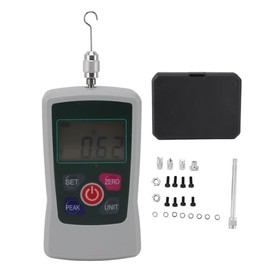 Medidor de Fuerza Digital 2-20N Push Pull Con 6 Cabezas de Fijación, Aleación de Aluminio a Pilas, Dinamómetro de Tensión y Presión