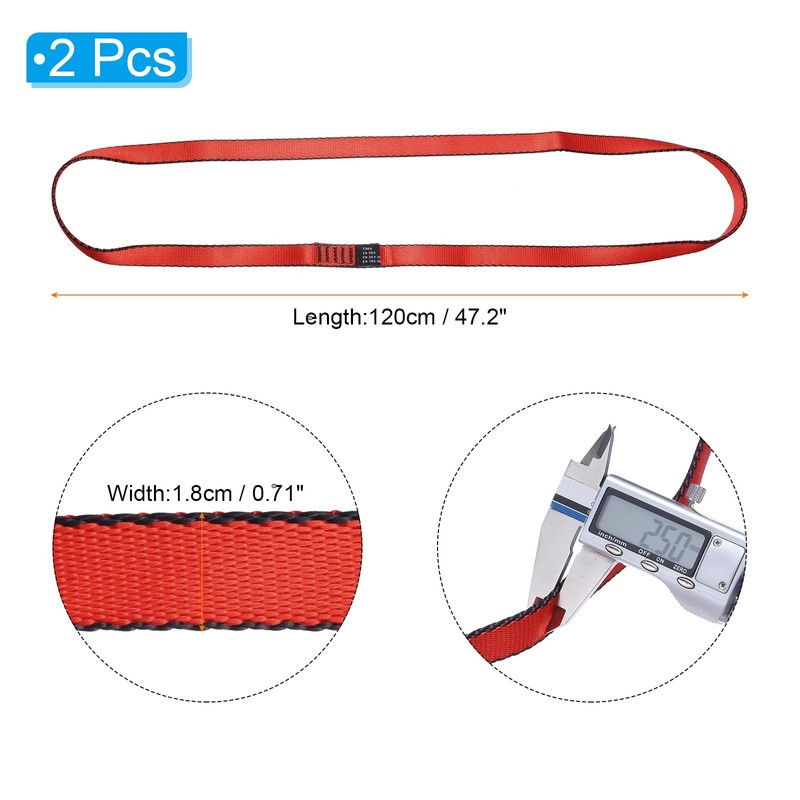 PATIKIL 2 Pack 47" Nylon Climbing Sling Strong Webbing Strap