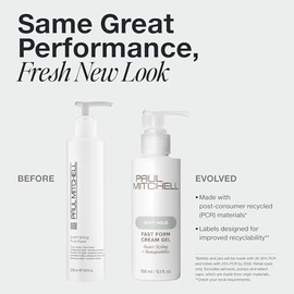 Paul Mitchell Fast Form Cream Gel para Peinar, Fijación Suave, Estilizado Más Rápido y Mayor Manejo, Para Todo Tipo de Cabello, 150 ml
