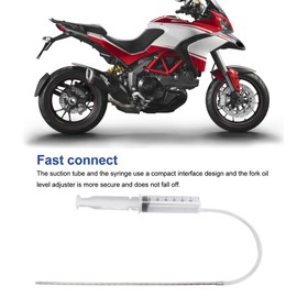 Bewinner Motorcycle Fork Oil Level Gauge, Universal Fork Oil Level Adjuster, Adjustment Measuring Suspension Tool Kit with Adjustable Ring for Motorcycle