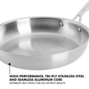 Babish 10 Inch Stainless Steel Triply Professional Grade Fry Pan