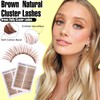 Brown Lash Clusters Natural Individual Lashes Cat Eye Eyelash Clusters