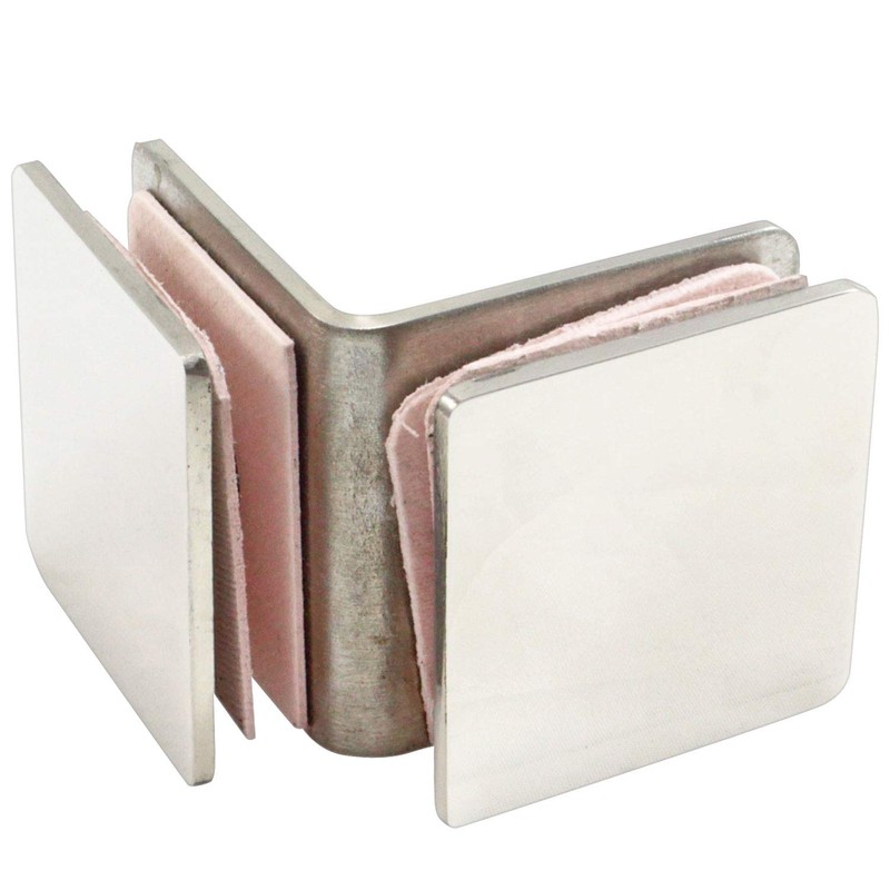Di Vapor 90 Degree Stainless Steel Glass to Glass Corner