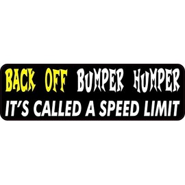 StickerTalk Back Off Bumper Humper Vinyl Sticker, 10 inches by 3 inches