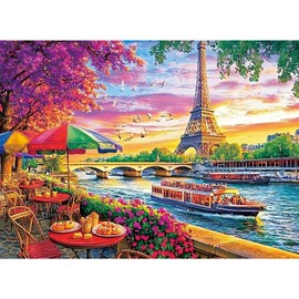 Puzzles for Adults 500 Pieces,Eiffel Tower Paris & Ship Puzzle for Adult,Recycled Cardboar Jigsaw Puzzles 500 Pieces for Kids Adults Seniors,Puzzles for Family Game Nights, 20.5 x 15 in