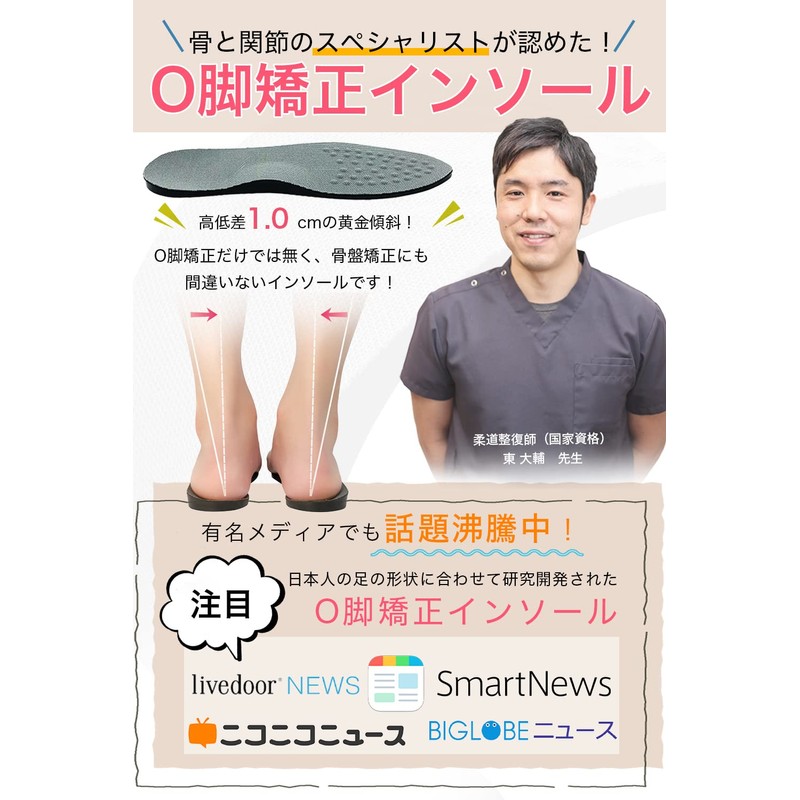 Helcynas Health Clinic, O Type, Leg Insole, 5 Sizes, Gray