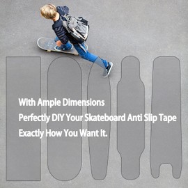 MYANGHAOT Premium Skateboard Grip Tape 10.6" x 39.4” - Single Sheet, Superior Traction Non Slip Tape for Skateboard, Stair (Transparent)