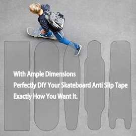 MYANGHAOT Premium Skateboard Grip Tape 10.6" x 39.4” - Single Sheet, Superior Traction Non Slip Tape for Skateboard, Stair (Transparent)