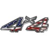 Weston Ink Reflective 4x4 Chevy GMC Truck Style Bedside Sticker Set/Decal Kit with American Flag