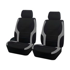 KHGUZ Front Car Seat Cover, 4PCS Waterproof Auto Front Seat Protective Wraps, Comfortable Breathable Sponge Padded Seat Cushions, Vehicle Accessories Universal for SUV, Truck, RV（Gray）