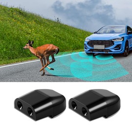 WINUERK 2PCS Deer Whistles for Car, Automotive Deer Warning Whistle Devices, Universal Deer Horn with Rubber Pads, Dual Construction Deer Warning Whistle Devices, Animal Alert Accessories for Cars