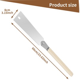 Japanese Flush Cut Saw, 9.5 Inch with Double Edges of 11/17 TPI Professional Japanese Hand Saw, Double Edge Pull Saw for Flush Cutting Dowels, Pegs, Wedges