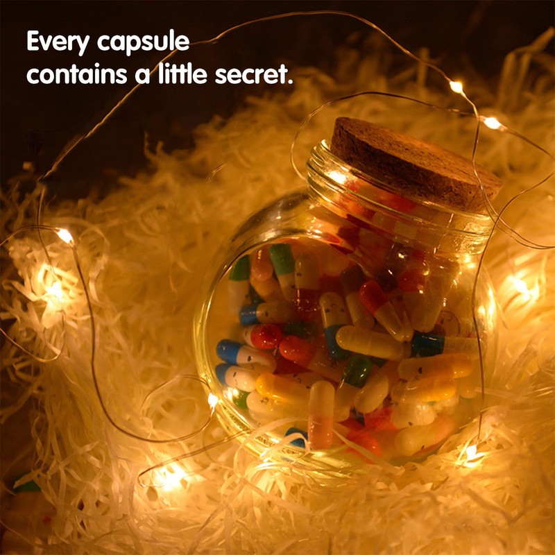 Prmape Pack of 101 Letter Capsule with Desired Bottle, Message