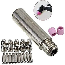 46PCS for -55-60 WSD-60 Plasma Cutter Consumables Kit Plasma Cutting Torch Tip Nozzles Electrodes Shield Cap 1.0mm