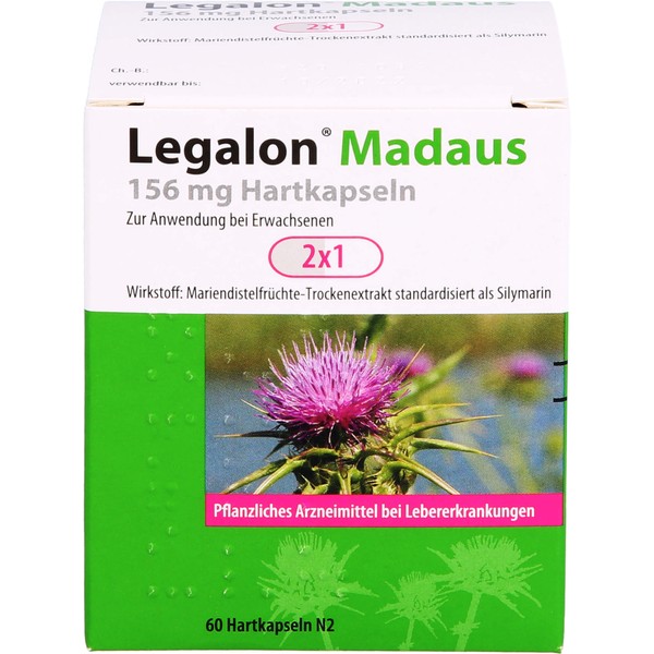 Legalon Madaus 156 mg Hartkapseln bei Lebererkrankungen, 60 pcs. Capsules