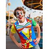 Funny World Men's Clown Costume T-Shirts, Medium, Multicoloured