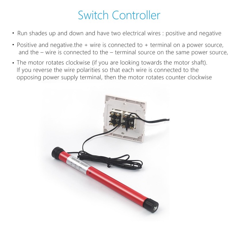 Rollerhouse DC12V 500mA 2 Wires Hard Wired Switch Controlled Electric