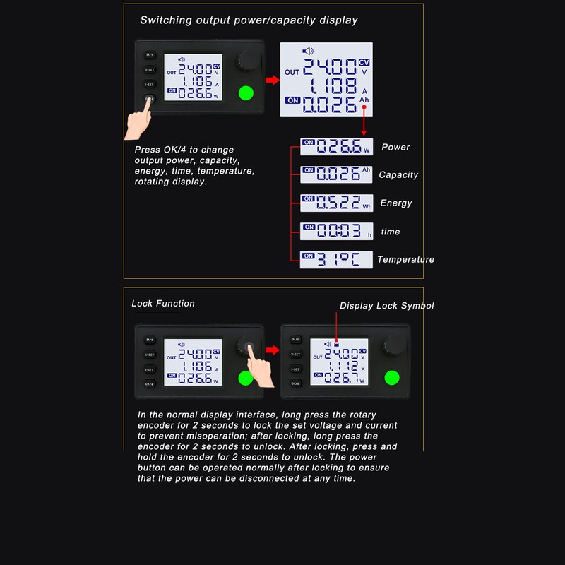 Step Up Down Power Supply DC6‑36V to DC0.5‑36V 5A 90W