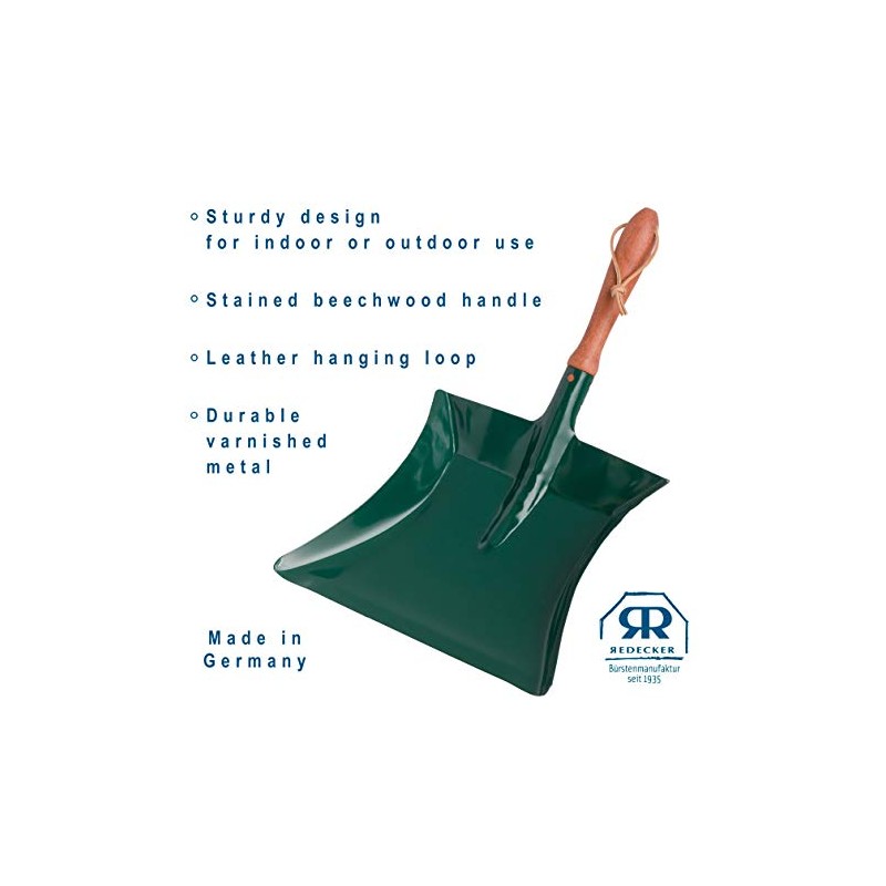 bürstenhaus Redecker – Polvo Pan, Stained Beechwood Handle, Dark Green,