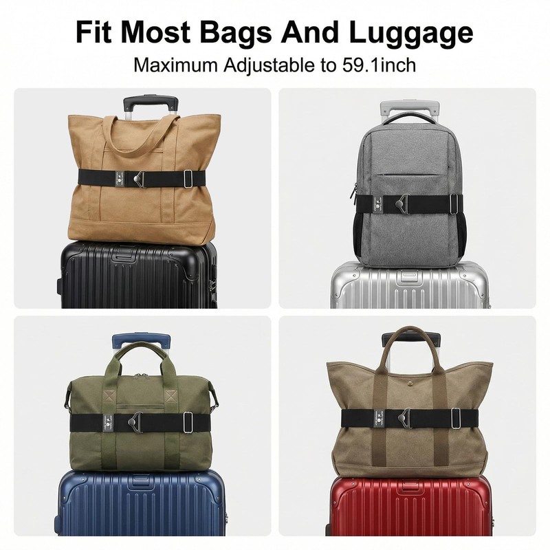 2-in-1 Travel Belt for Luggage Straps Add a Bag Luggage