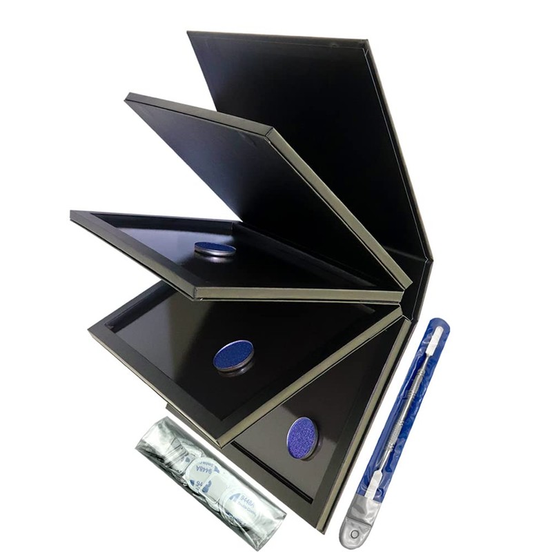 Paleta de libros con 4 capas magnéticas vacías resistentes +
