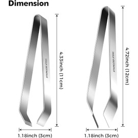 2 pcs Fish Bone Tweezers Set - Professional Stainless Steel Flat and Slant Pliers - Kitchen Tweezers - pin Bone Fish Tweezers, and Fish Bone Tweezers - Ideal for Cooking Salmon, Trout, and More